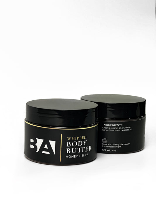 Honey + Shea STRETCH MARK, ECZEMA, UNEVEN SKIN TONE MOISTURIZING WHIPPED BODY BUTTER