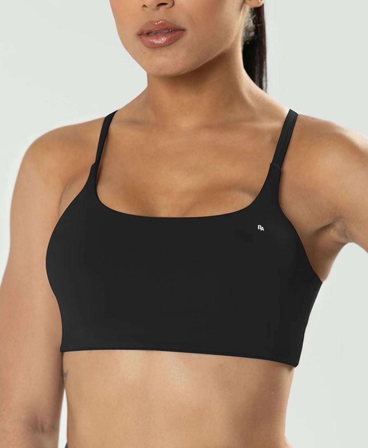 Crossbody backless sports bra