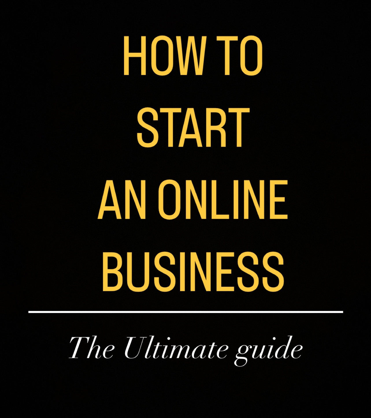 How to start an online business