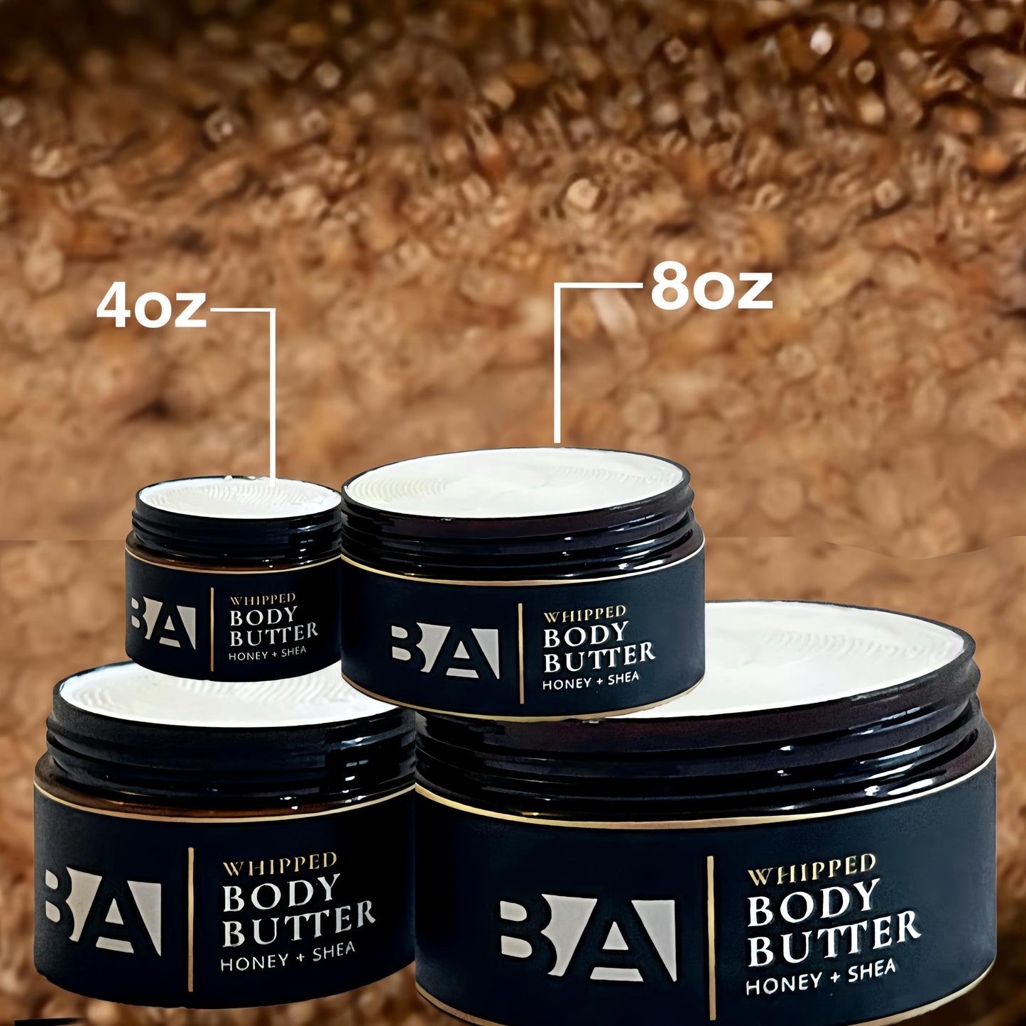 BA BODY BUTTER STRETCH MARK, ECZEMA, UNEVEN SKIN TONE MOISTURIZING WHIPPED BODY BUTTER